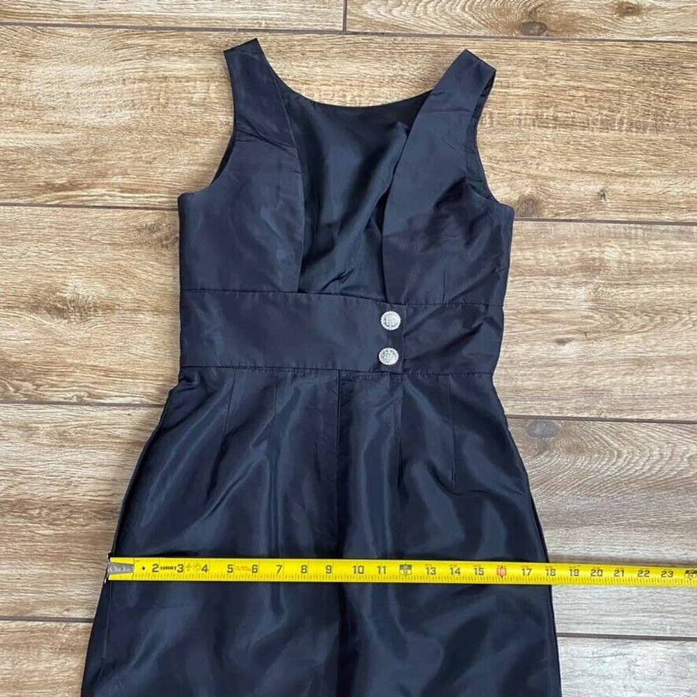 SILK Cocktail Dress in Black size 6 Expose Back - Picture 9 of 16